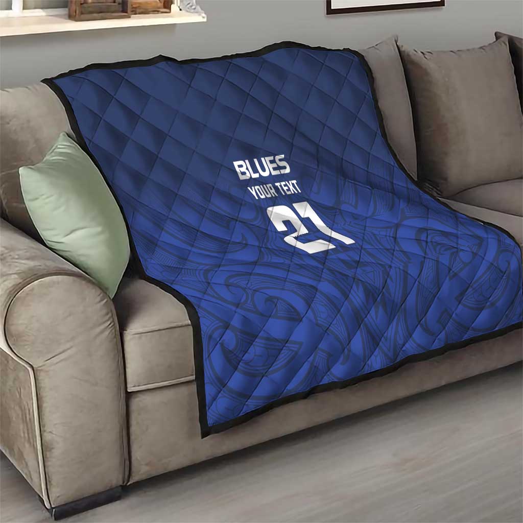 New Zealand Rugby Pacific Custom Quilt Kahurangi Auckland All Blue