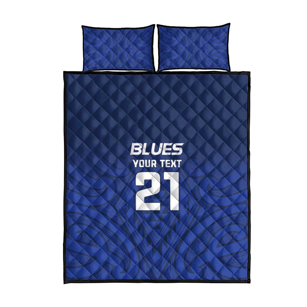 New Zealand Rugby Pacific Custom Quilt Bed Set Kahurangi Auckland All Blue