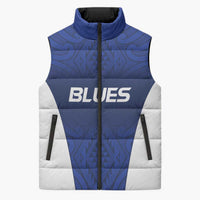 New Zealand Rugby Pacific Custom Sleeveless Puffer Jacket Kahurangi Auckland All Blue - Polynesian Pride