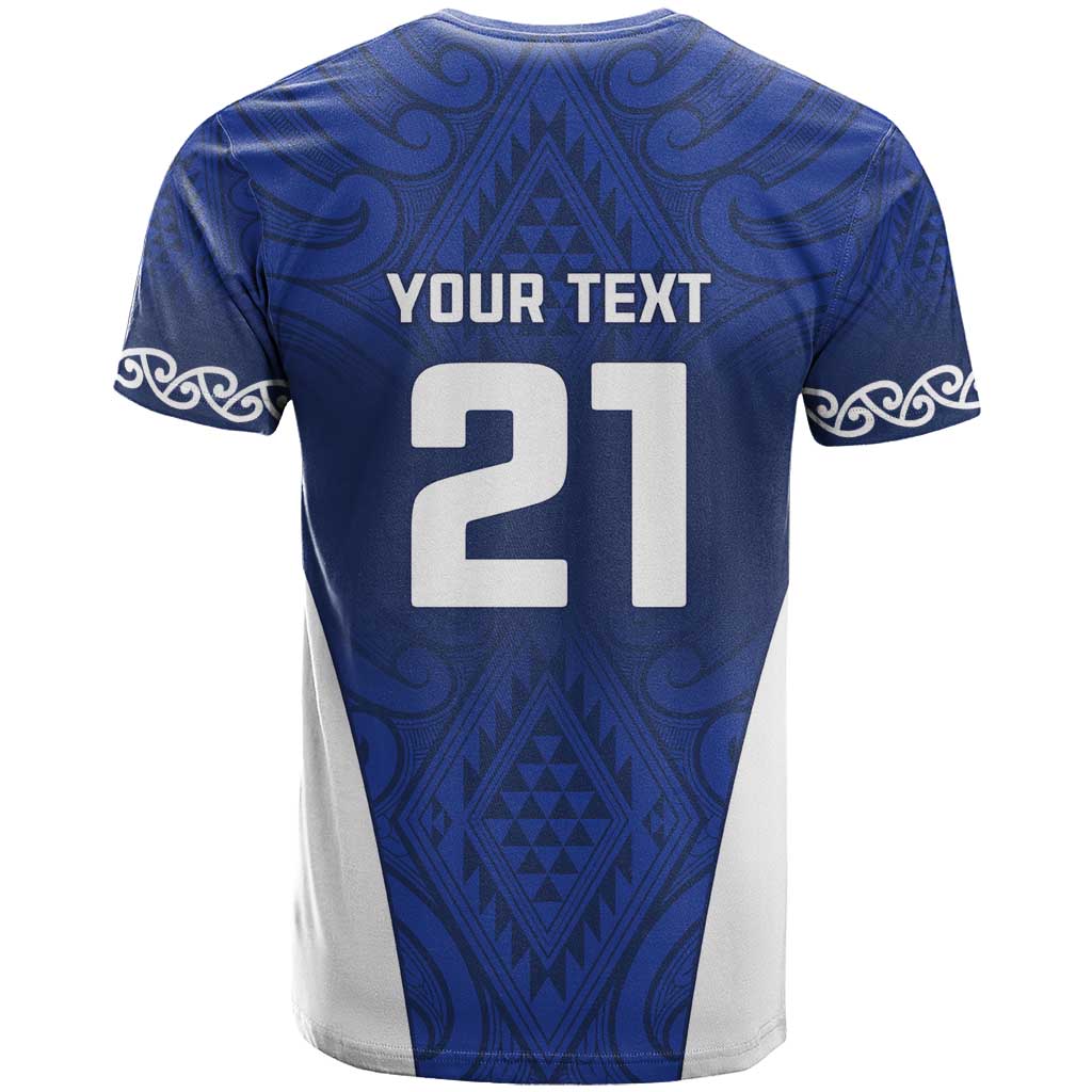 New Zealand Rugby Pacific Custom T Shirt Kahurangi Auckland All Blue