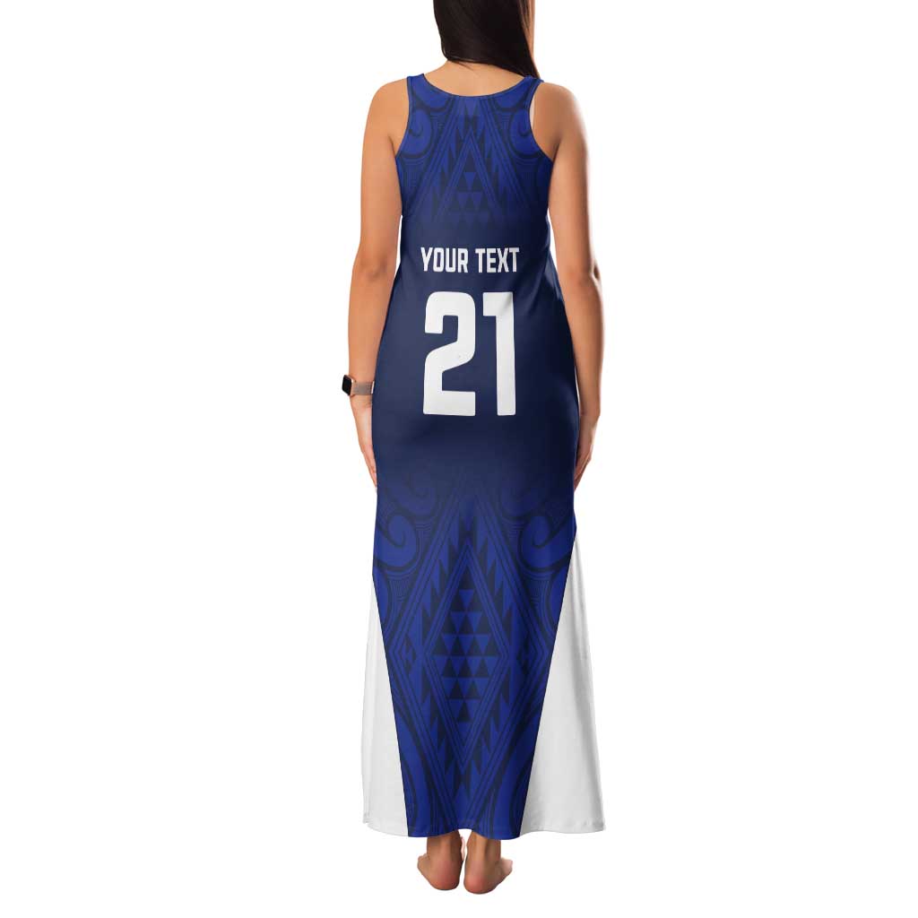 New Zealand Rugby Pacific Custom Tank Maxi Dress Kahurangi Auckland All Blue