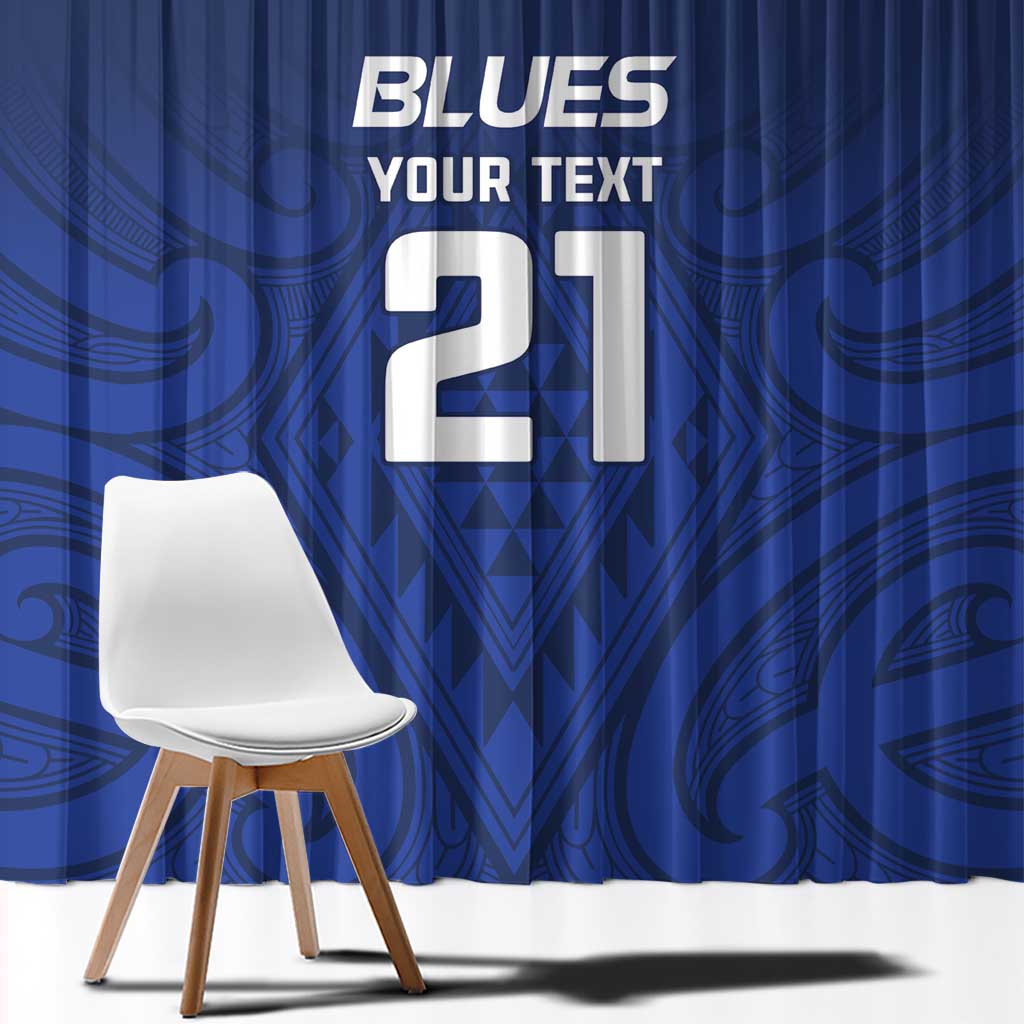 New Zealand Rugby Pacific Custom Window Curtain Kahurangi Auckland All Blue