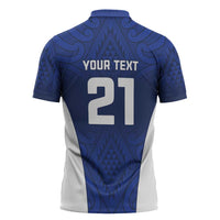 New Zealand Rugby Pacific Custom Zipper Polo Shirt Kahurangi Auckland All Blue - Polynesian Pride