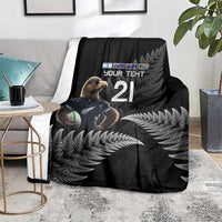 New Zealand Rugby Custom Blanket Glory Be To Black Silver-fern - Polynesian Pride