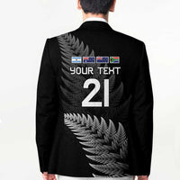 New Zealand Rugby Custom Blazer Glory Be To Black Silver-fern - Polynesian Pride
