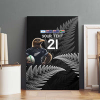 New Zealand Rugby Custom Canvas Wall Art Glory Be To Black Silver-fern - Polynesian Pride