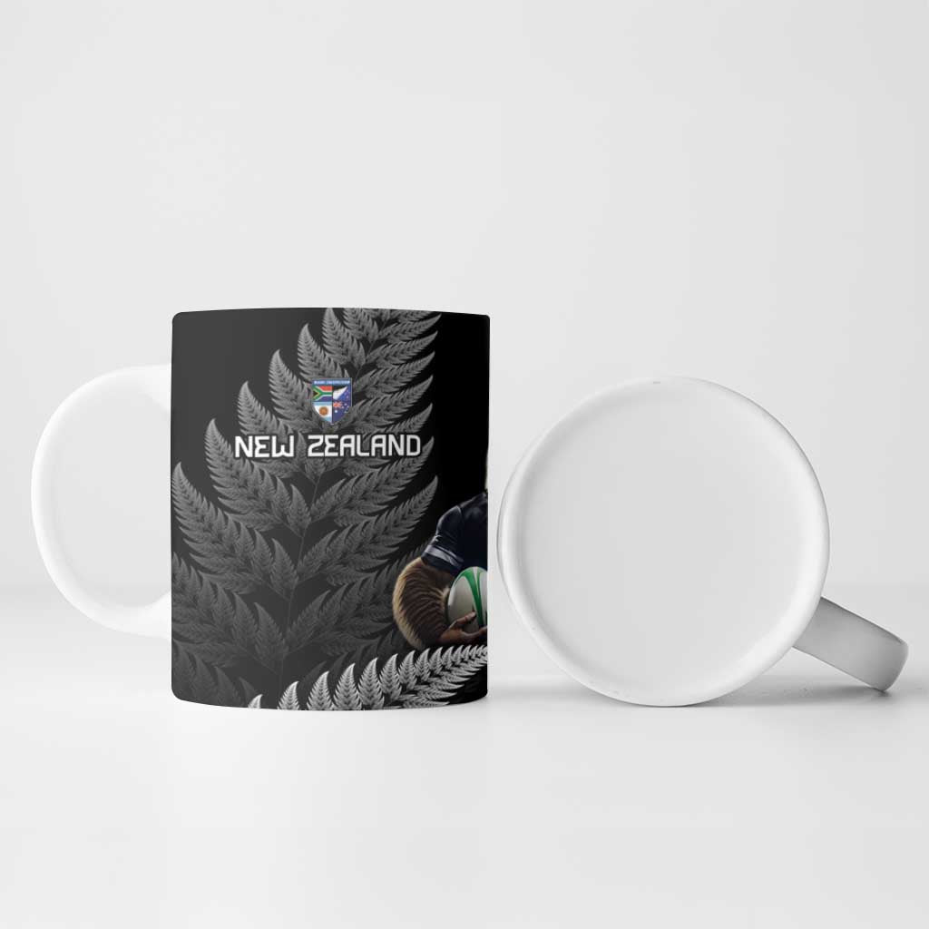 New Zealand Rugby Custom Ceramic Mug Glory Be To Black Silver-fern - Polynesian Pride