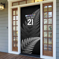 New Zealand Rugby Custom Door Cover Glory Be To Black Silver-fern - Polynesian Pride