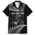 New Zealand Rugby Custom Family Matching Off The Shoulder Long Sleeve Dress and Hawaiian Shirt Glory Be To Black Silver-fern - Polynesian Pride