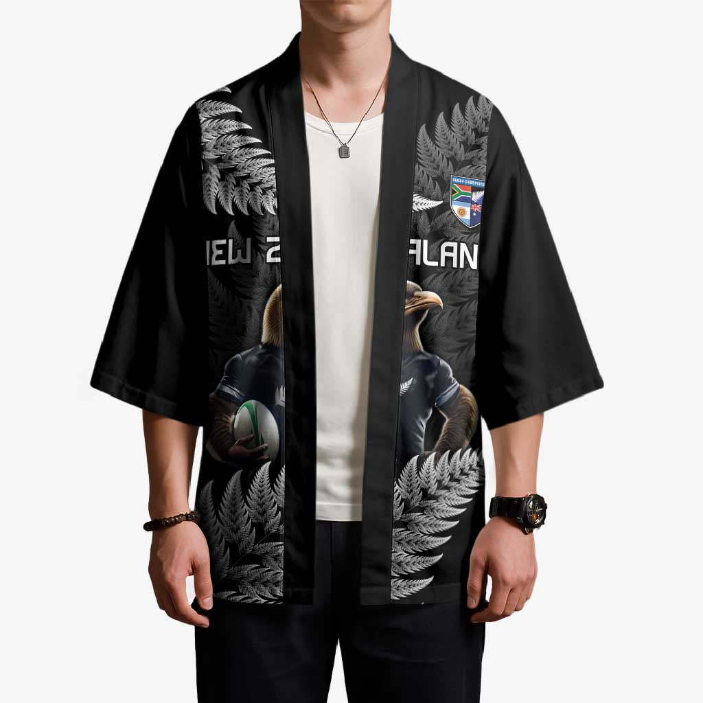 New Zealand Rugby Custom Kimono Glory Be To Black Silver-fern - Polynesian Pride