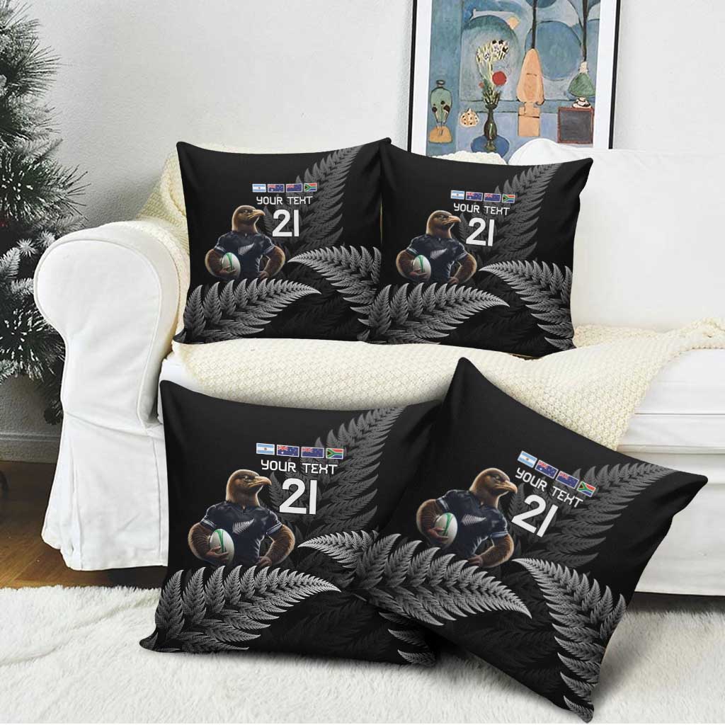 New Zealand Rugby Custom Pillow Cover Glory Be To Black Silver-fern - Polynesian Pride