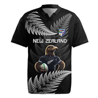 New Zealand Rugby Custom Rugby Jersey Glory Be To Black Silver-fern - Polynesian Pride