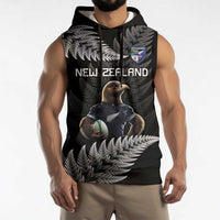 New Zealand Rugby Custom Sleeveless Hoodie Glory Be To Black Silver-fern - Polynesian Pride