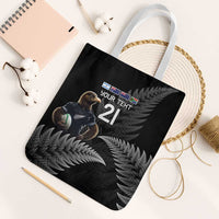New Zealand Rugby Custom Tote Bag Glory Be To Black Silver-fern - Polynesian Pride