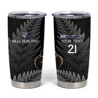 New Zealand Rugby Custom Tumbler Cup Glory Be To Black Silver-fern - Polynesian Pride