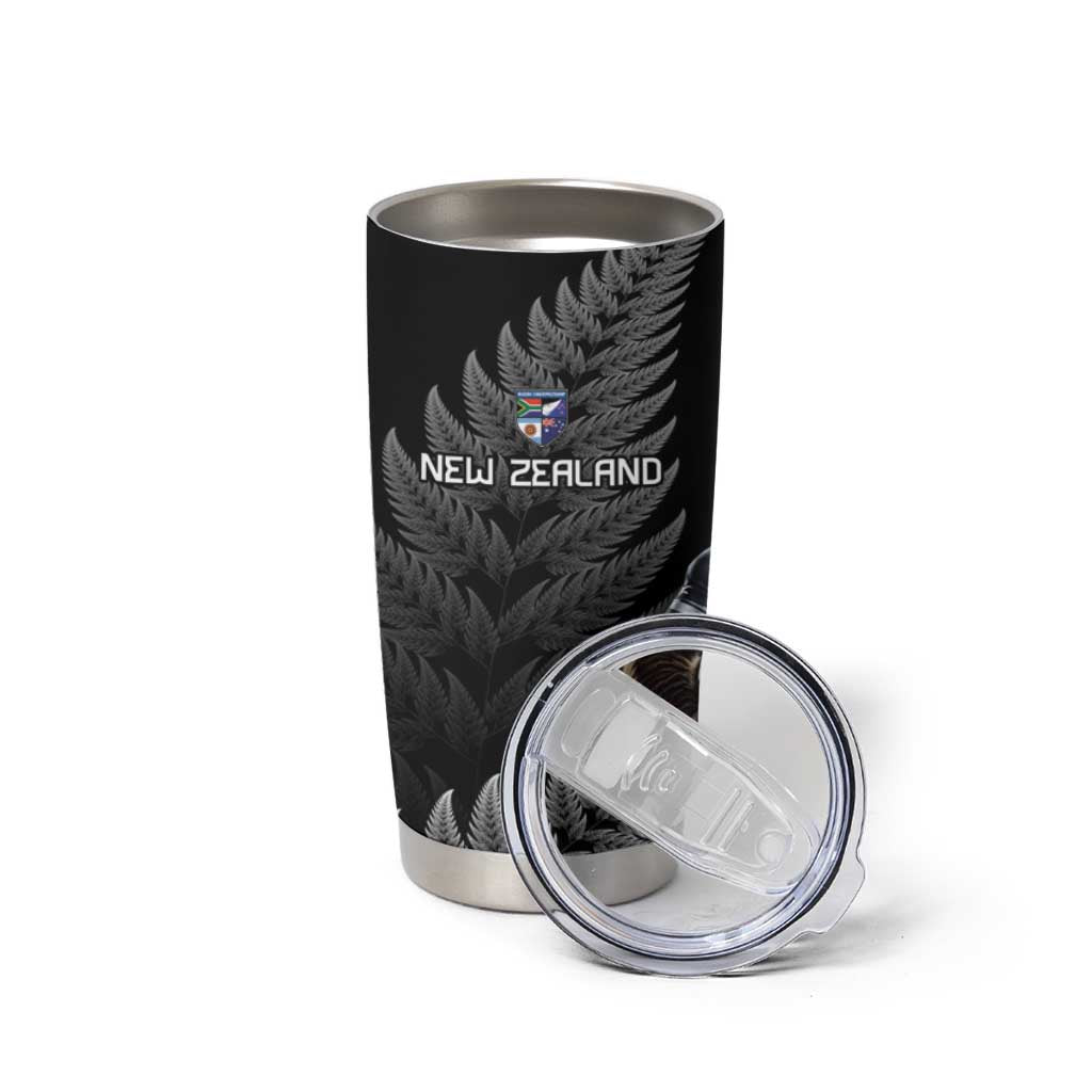 New Zealand Rugby Custom Tumbler Cup Glory Be To Black Silver-fern - Polynesian Pride