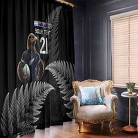 New Zealand Rugby Custom Window Curtain Glory Be To Black Silver-fern - Polynesian Pride