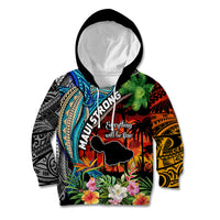 Hawaii Strong Maui Wildfire Kid Hoodie Pray For Lahaina Maui LT9 Black - Polynesian Pride