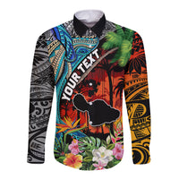 Personalised Hawaii Strong Maui Wildfire Long Sleeve Button Shirt Pray For Lahaina Maui LT9 Unisex Black - Polynesian Pride