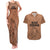 Hawaii Strong Maui Wildfire Couples Matching Tank Maxi Dress and Hawaiian Shirt No1 LT9 Gold - Polynesian Pride