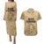 Hawaii Strong Maui Wildfire Couples Matching Puletasi Dress and Hawaiian Shirt No3 LT9 Nude - Polynesian Pride