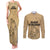 Hawaii Strong Maui Wildfire Couples Matching Tank Maxi Dress and Long Sleeve Button Shirts No3 LT9 Nude - Polynesian Pride