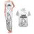 Hawaii Strong Maui Wildfire Couples Matching Tank Maxi Dress and Hawaiian Shirt No4 LT9 White - Polynesian Pride