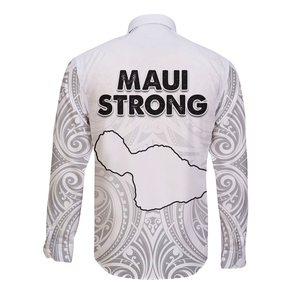 Hawaii Strong Maui Wildfire Long Sleeve Button Shirt No4 LT9 - Polynesian Pride