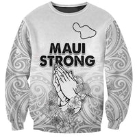 Hawaii Strong Maui Wildfire Sweatshirt No4 LT9 Unisex White - Polynesian Pride
