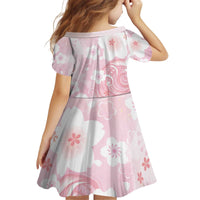 Japan Sakura Floral with Polynesian Vibe Family Matching Off Shoulder Short Dress and Hawaiian Shirt