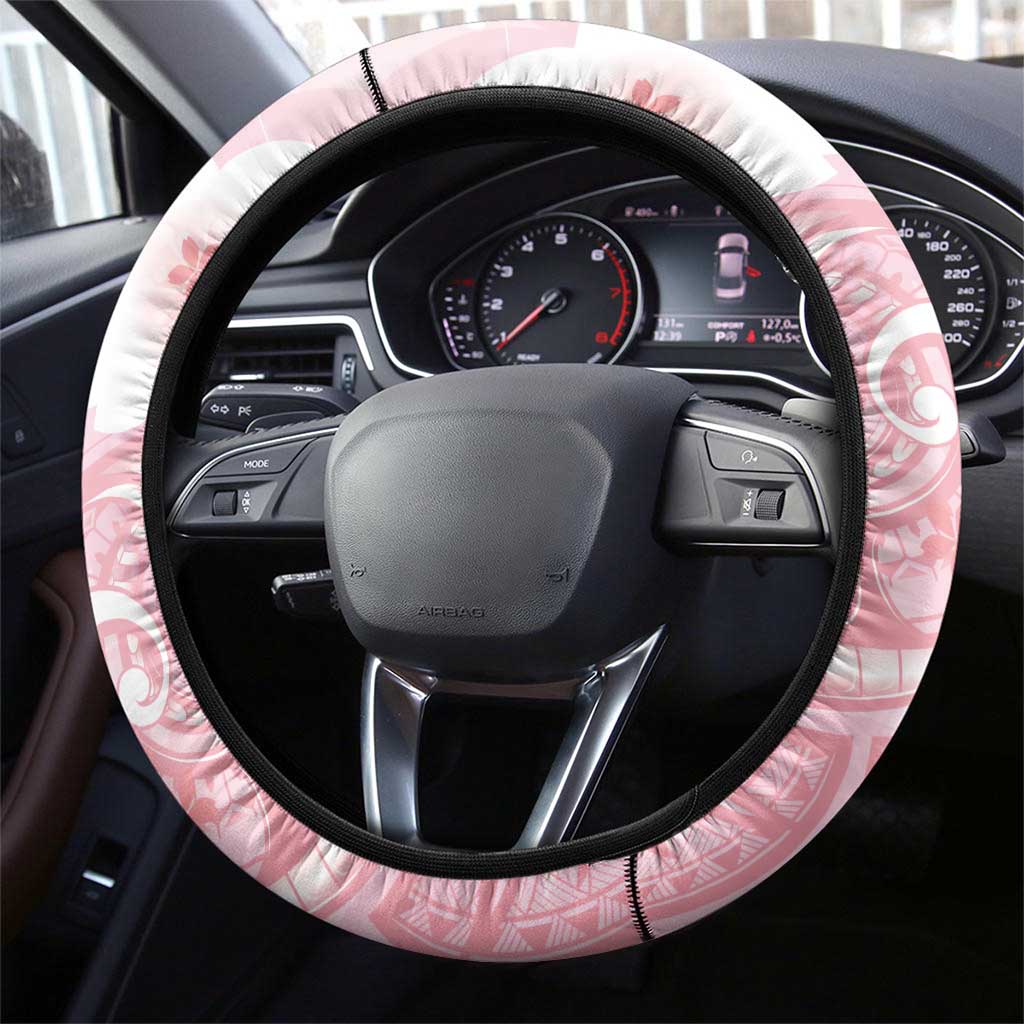 Japan Sakura Floral with Polynesian Vibe Steering Wheel Cover LT9 - Polynesian Pride