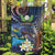 Marshall Islands Kwajalein Atoll Garden Flag Plumeria Sea Turtle with Polynesian Tribal