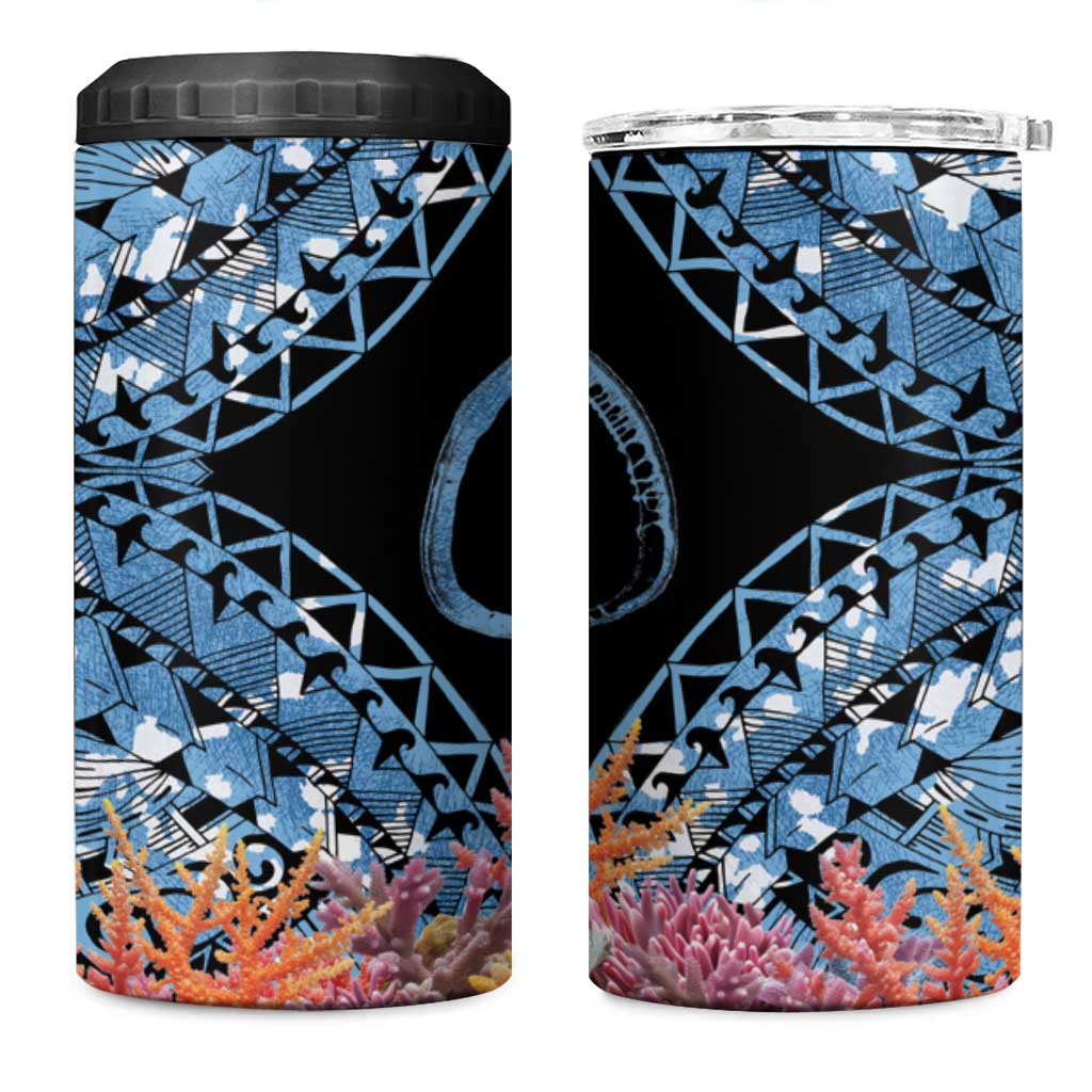 Personalised Nukuoro Micronesia Atoll 4 in 1 Can Cooler Tumbler with Pacific Coral Reef