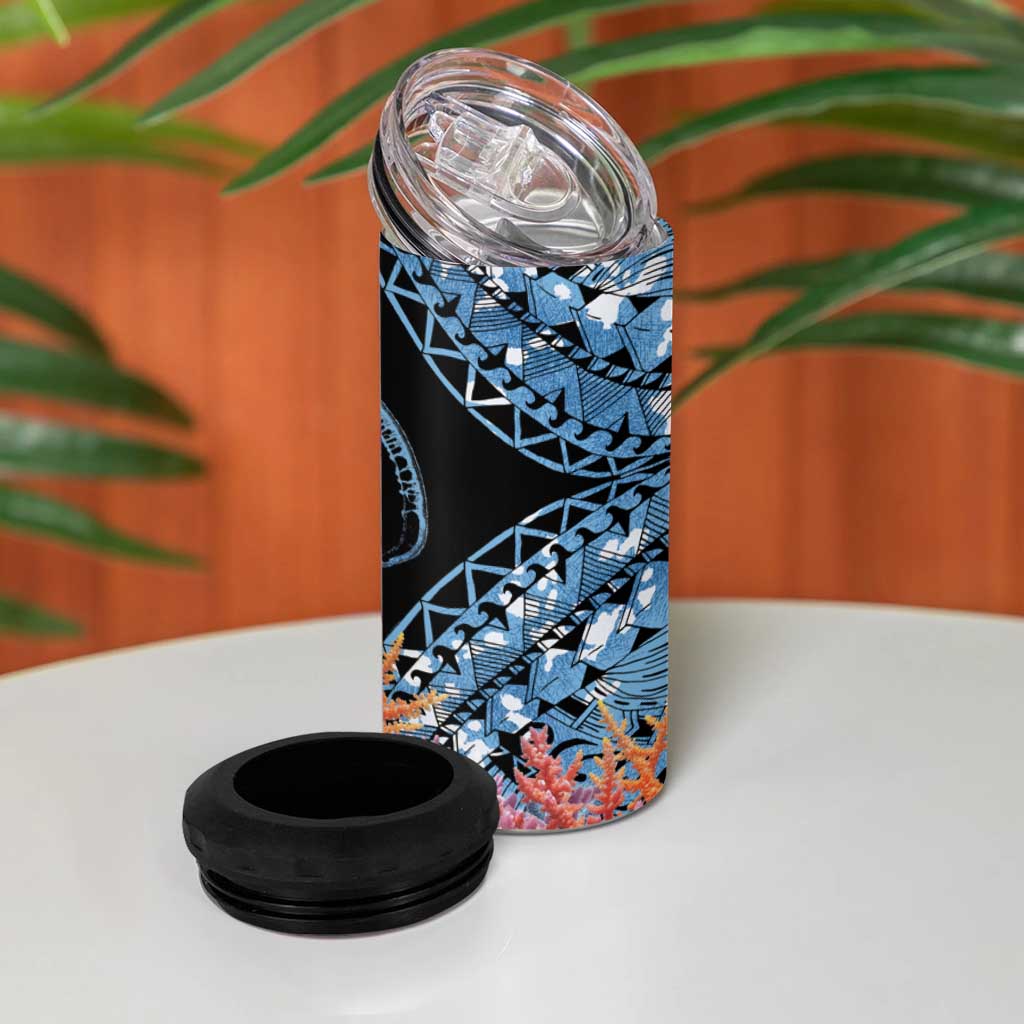 Personalised Nukuoro Micronesia Atoll 4 in 1 Can Cooler Tumbler with Pacific Coral Reef