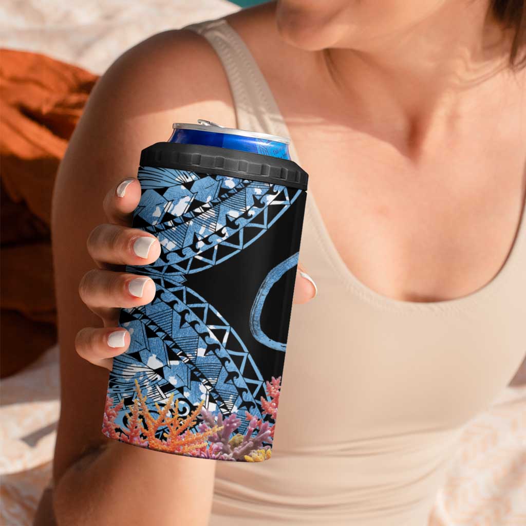 Personalised Nukuoro Micronesia Atoll 4 in 1 Can Cooler Tumbler with Pacific Coral Reef