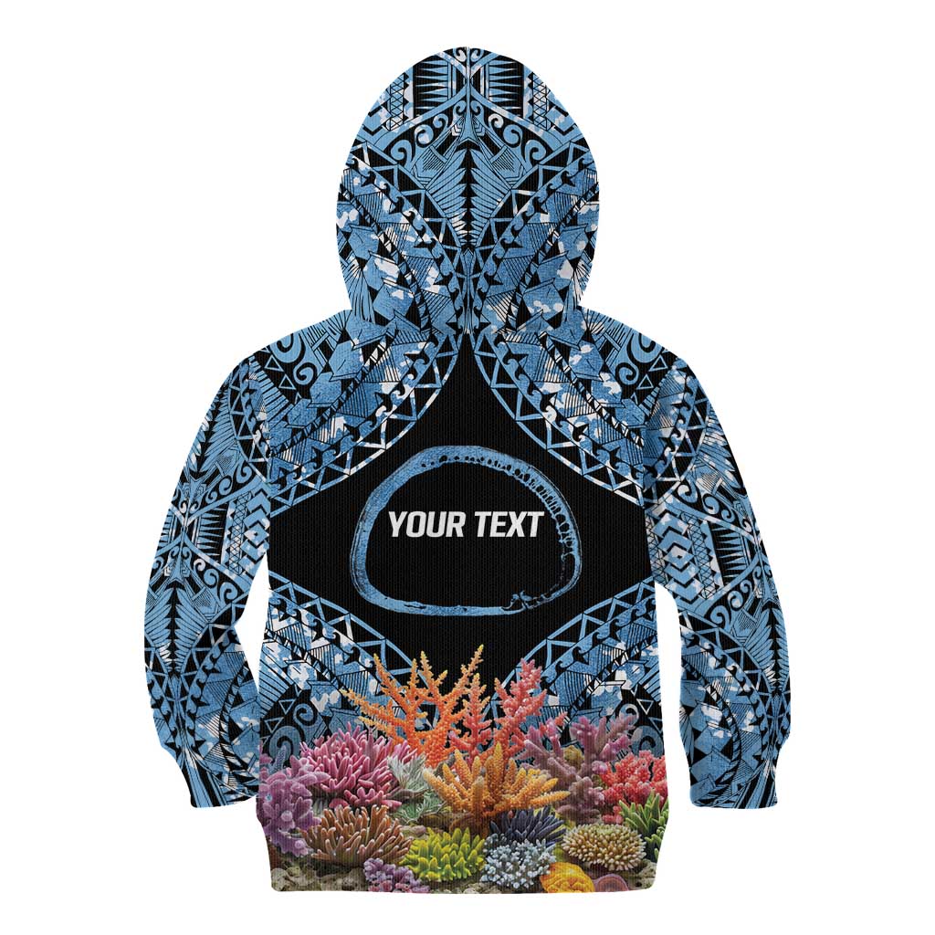 Personalised Nukuoro Micronesia Atoll Kid Hoodie with Pacific Coral Reef