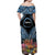 Personalised Nukuoro Micronesia Atoll Off Shoulder Maxi Dress with Pacific Coral Reef