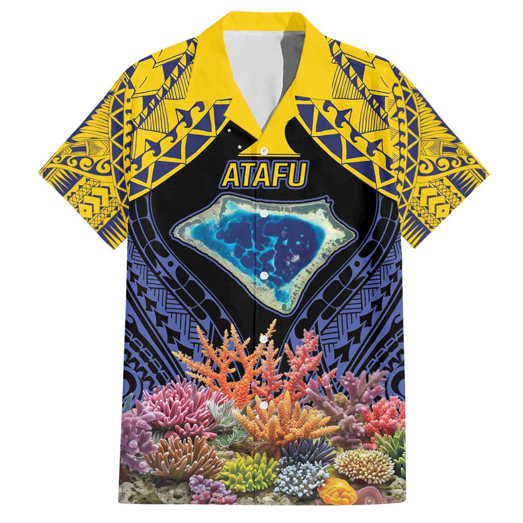 Tokelau Atafu Atoll Personalised Hawaiian Shirt Pacific Coral Reef Vibe LT9 Gold - Polynesian Pride