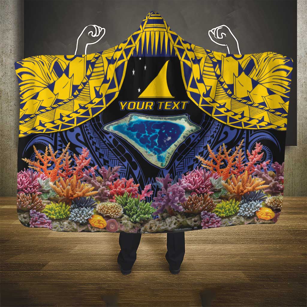 Tokelau Atafu Atoll Personalised Hooded Blanket Pacific Coral Reef Vibe