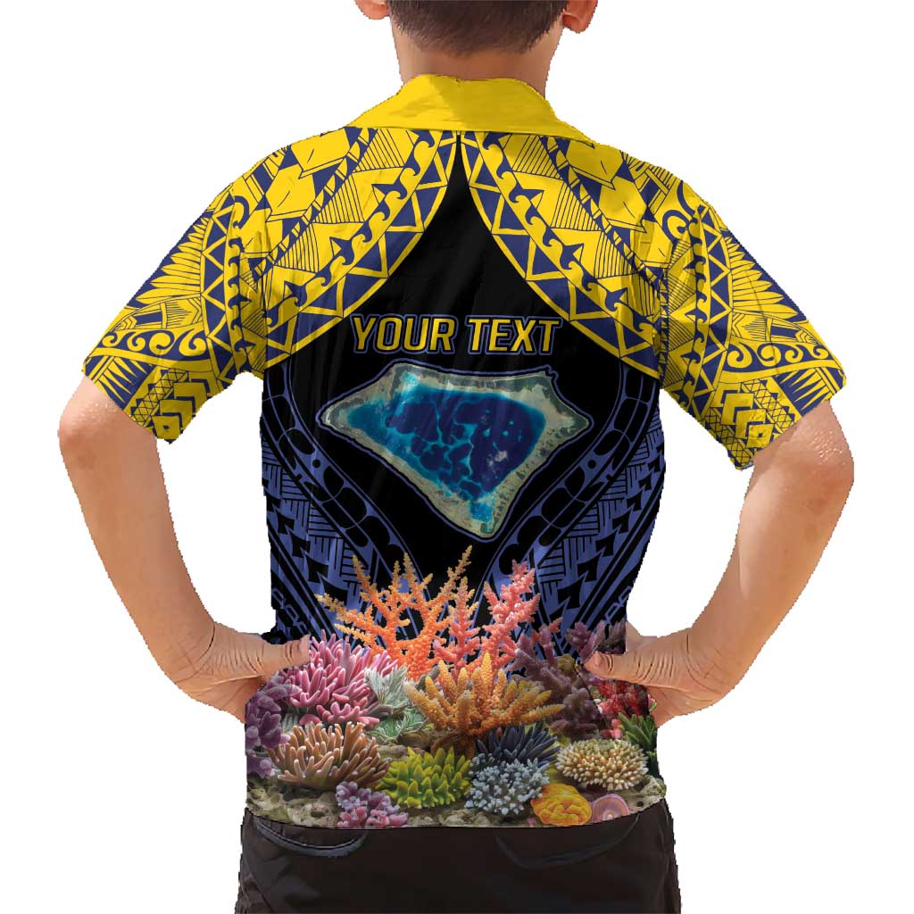 Tokelau Atafu Atoll Personalised Kid Hawaiian Shirt Pacific Coral Reef Vibe