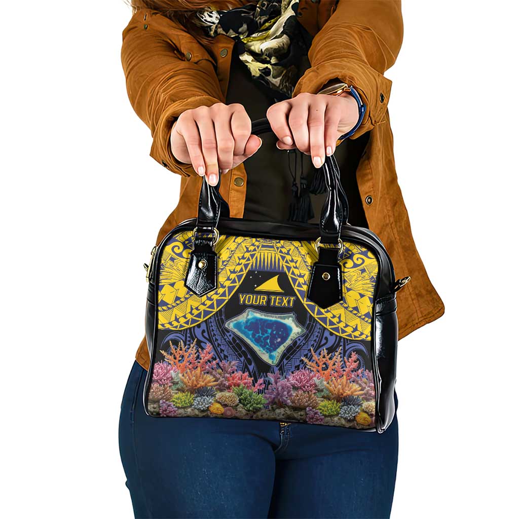Tokelau Atafu Atoll Personalised Shoulder Handbag Pacific Coral Reef Vibe LT9 One Size Gold - Polynesian Pride
