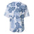 Vintage Hawaii Baseball Jersey Hibiscus Tapa Tribal With Hawaiian Quilt Pattern Blue LT9 - Polynesian Pride