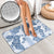 Vintage Hawaii Bathroom Set Hibiscus Tapa Tribal With Hawaiian Quilt Pattern Blue - Polynesian Pride