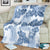 Vintage Hawaii Blanket Hibiscus Tapa Tribal With Hawaiian Quilt Pattern Blue LT9 - Polynesian Pride