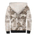 Vintage Hawaii Sherpa Hoodie Hibiscus Tapa Tribal With Hawaiian Quilt Pattern Gold LT9 - Polynesian Pride