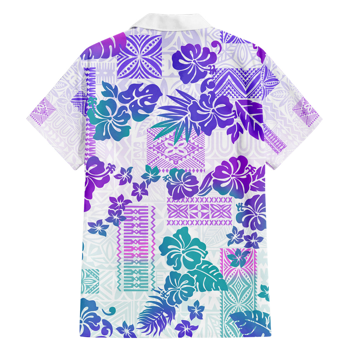 Vintage Hawaii Family Matching Puletasi Dress and Hawaiian Shirt Hibiscus Tapa Tribal With Hawaiian Quilt Pattern Purple LT9 - Polynesian Pride