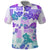 Vintage Hawaii Polo Shirt Hibiscus Tapa Tribal With Hawaiian Quilt Pattern Purple LT9 Purple - Polynesian Pride