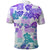 Vintage Hawaii Polo Shirt Hibiscus Tapa Tribal With Hawaiian Quilt Pattern Purple LT9 - Polynesian Pride