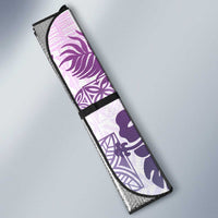 Vintage Hawaii Auto Sun Shade Hibiscus Tapa Tribal With Hawaiian Quilt Pattern Violet - Polynesian Pride