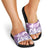 Vintage Hawaii Slide Sandals Hibiscus Tapa Tribal With Hawaiian Quilt Pattern Violet - Polynesian Pride